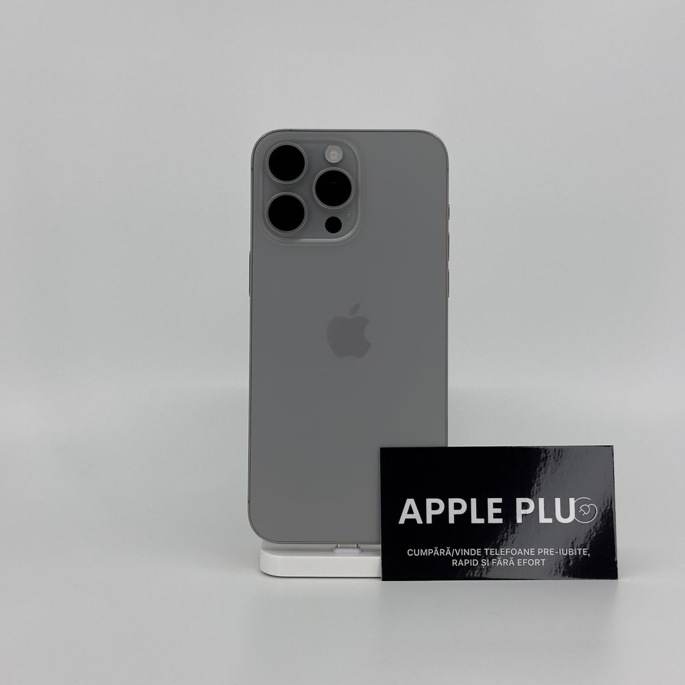 iPhone 15 Pro Max 256Gb 100% Ca Nou+ 24 Luni Garanție / Apple Plug
