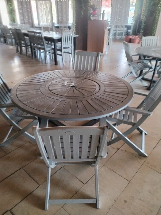 Vând set de masa +scaune lemn masiv