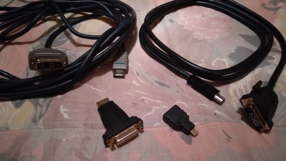 Cabluri hdmi dvi de 5 si 1,5 metri,  hama, adaptoare