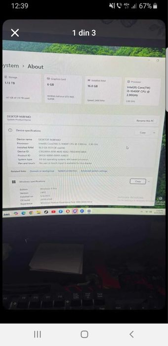 PC luat de nou din Altex folosit aproximativ 8 luni!! Se vinde complet