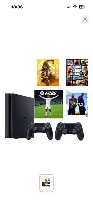 Продам PS 4 Slim 500gb 4цифровые игры.