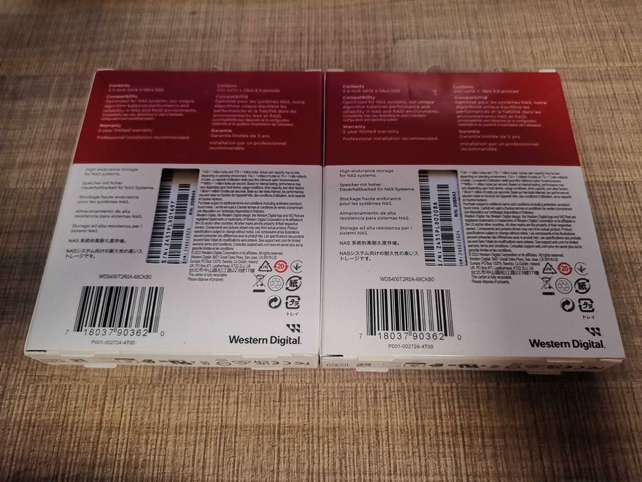 2,5" SSD 2x 4TB (8Tb), Western Digital RED SA500 SATA 6Gb/s