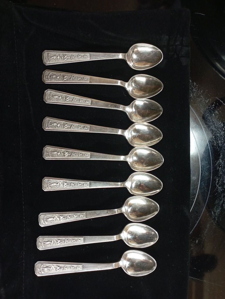 Кофейные ложки 900 пробы серебро,Вьетнам