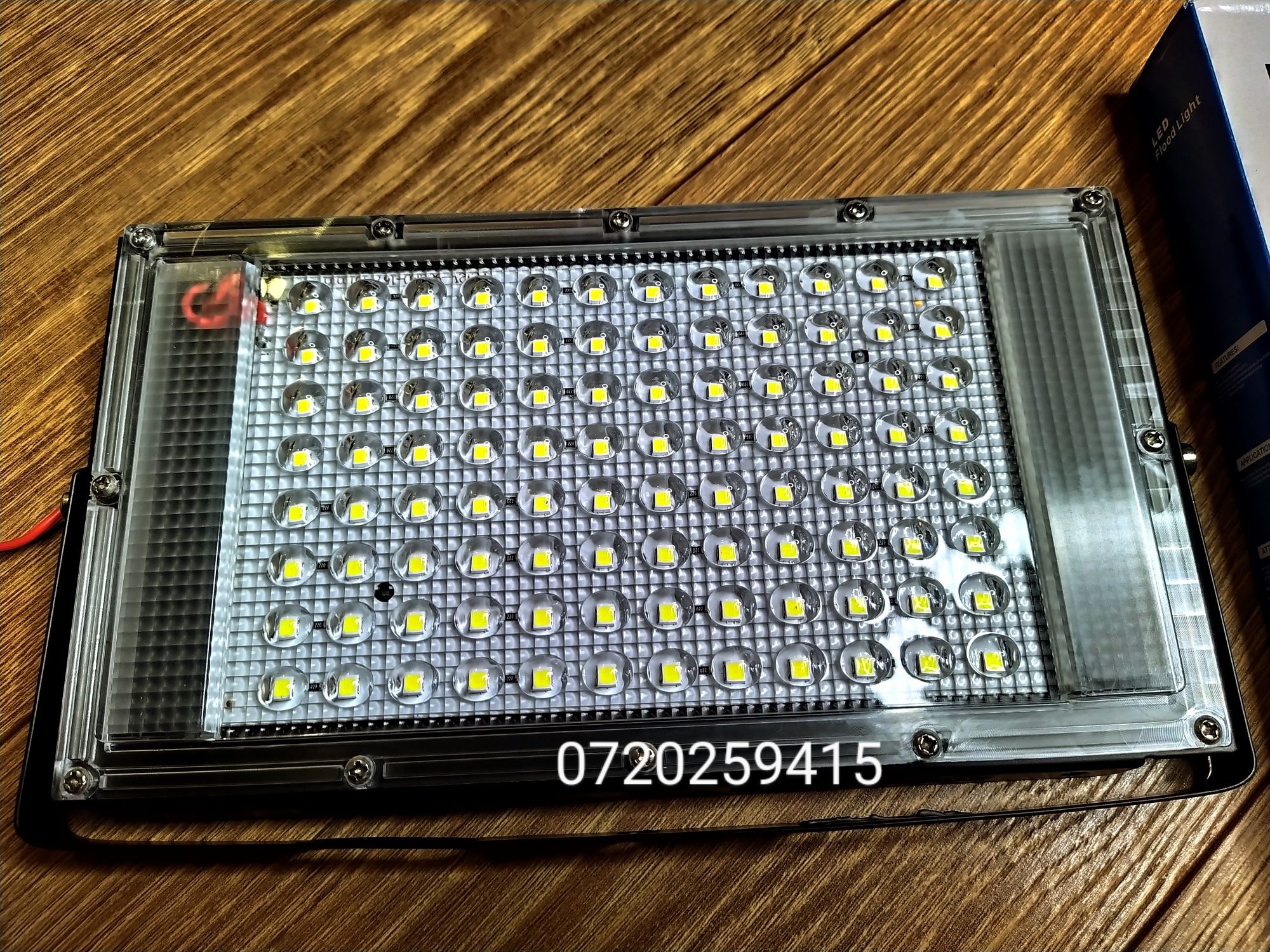 Proiector LED 12V Camping, Pescuit, Slim 100W=950W, 9500LM, 6000K, 12V