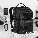 RUCSAC MILTEC Tactical Black 36 Litri - Ghiozdan Impermeabil Militar