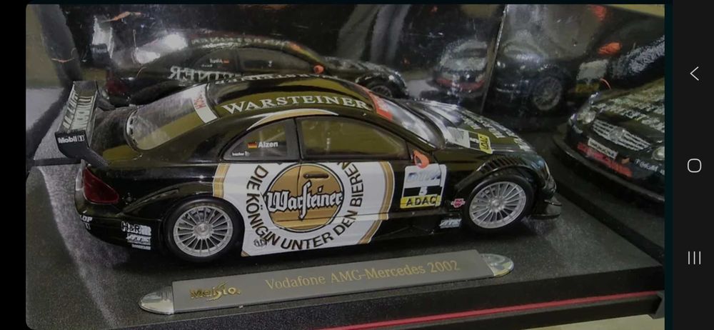 Количка Метална Vodafone AMG-Mercedes 2002 Warsteiner Maisto 1:18 нова