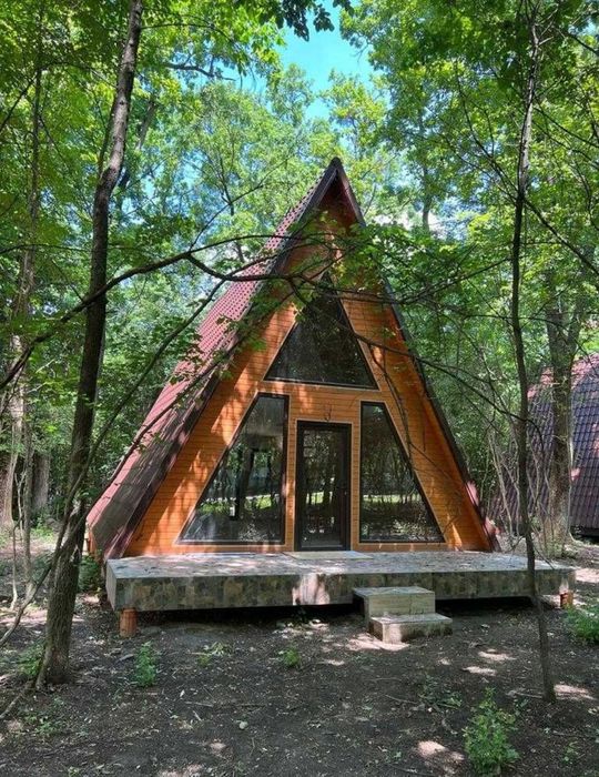 Cabane A-frem din lemn