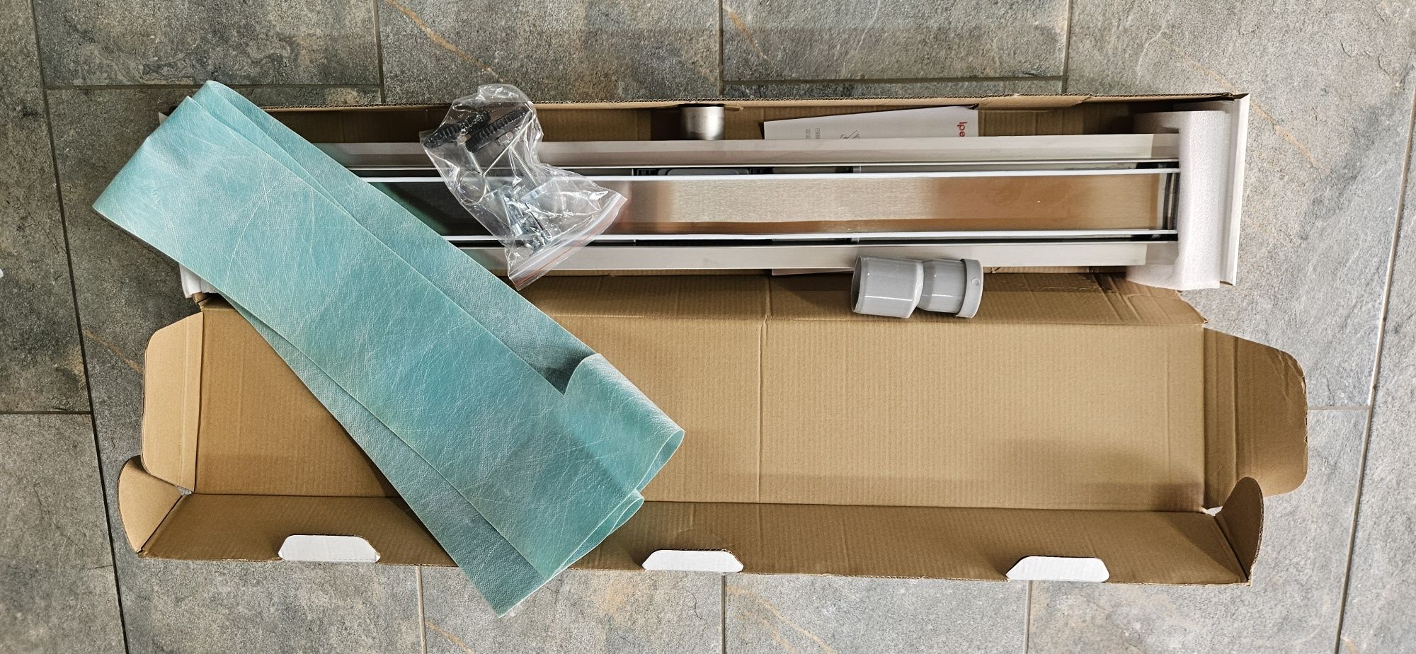 Rigola faiantabila reversibila inox premium 80 cm