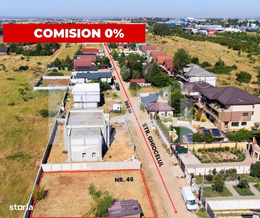 PRET REDUS! Teren UNICAT-Cartier de lux NUMAI 100€/mp | Zona Calea
