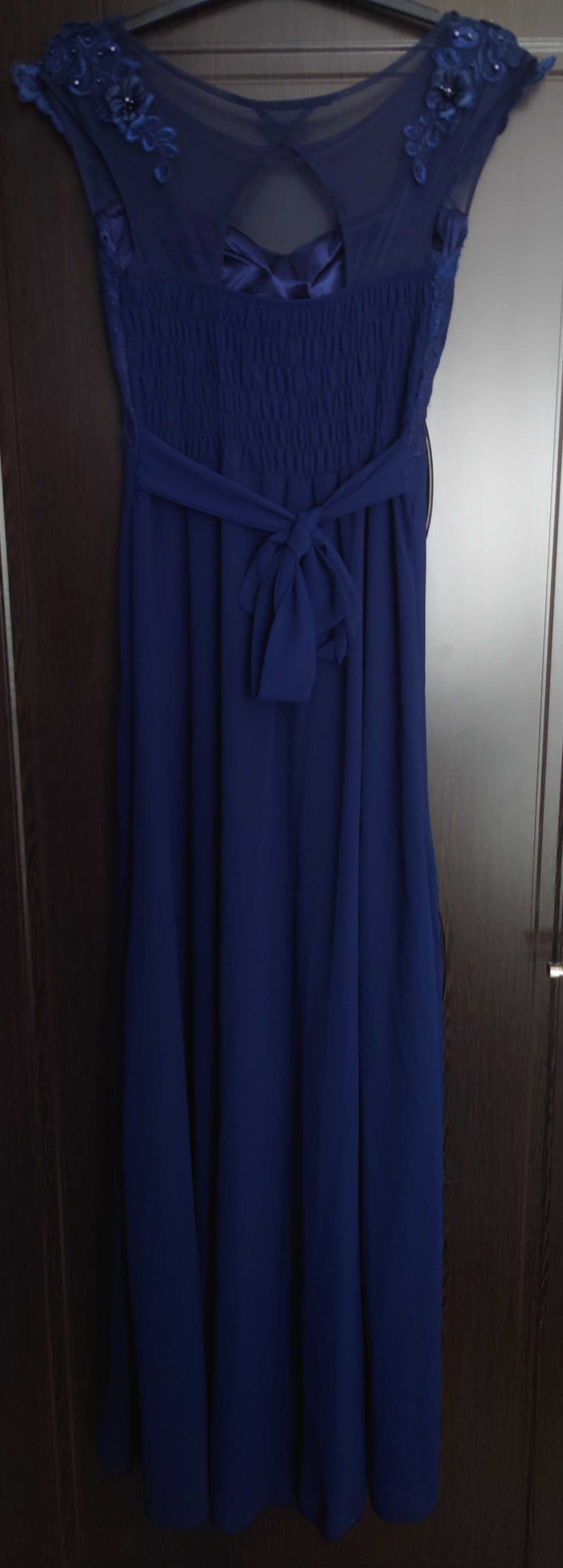 Rochie lunga de ocazie, bleumarin, marime S