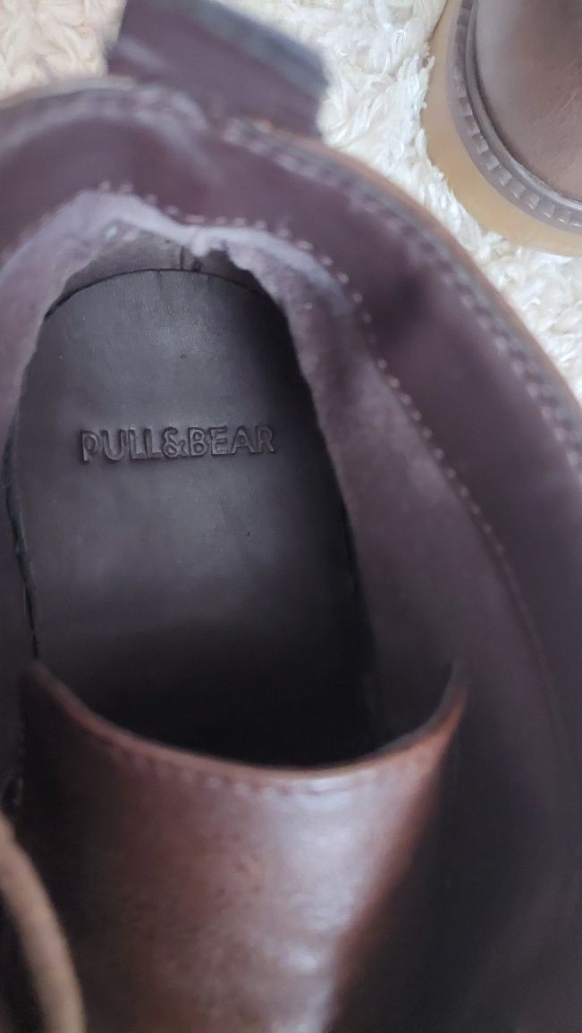 Мъжки боти от естествена кожа на Pull & Bear 44 номер.