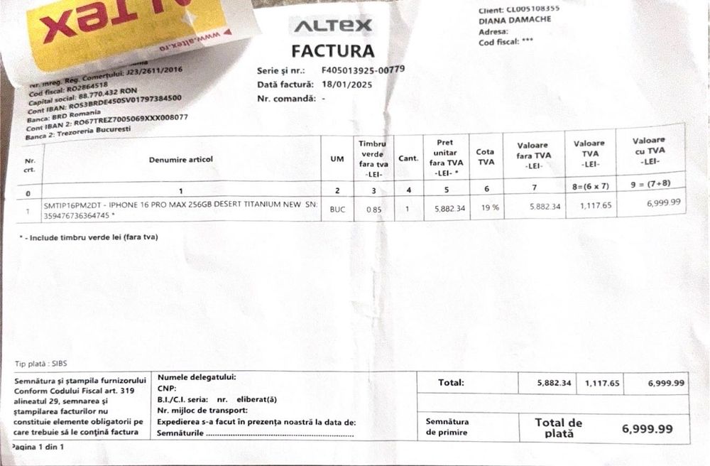 iPhone 16 Pro Max, 256GB, 5G, Desert Titanium