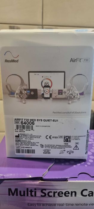 Masca Apnee FullFace RESMED AirFit F20 QUIET SILENT Marime M, Sigilata