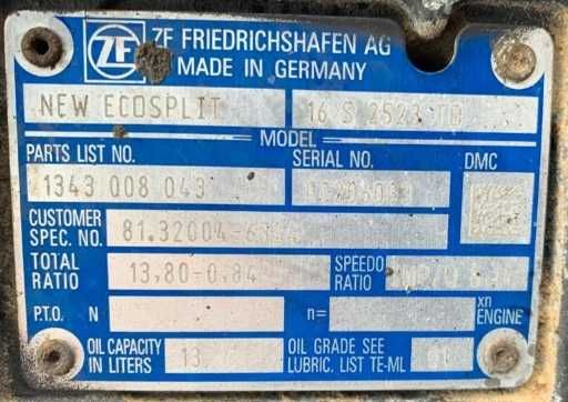 Cutie de viteze camion MAN Automat cu retarder 16S 2523 TO-Dezmembrari