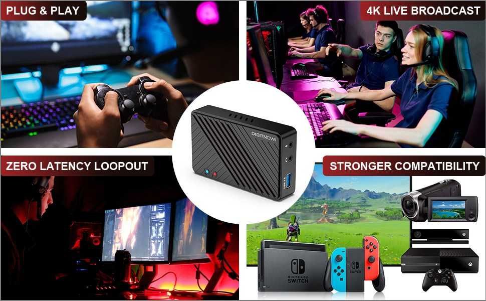 DIGITNOW 4K Video Capture Card, HDMI към USB3.0