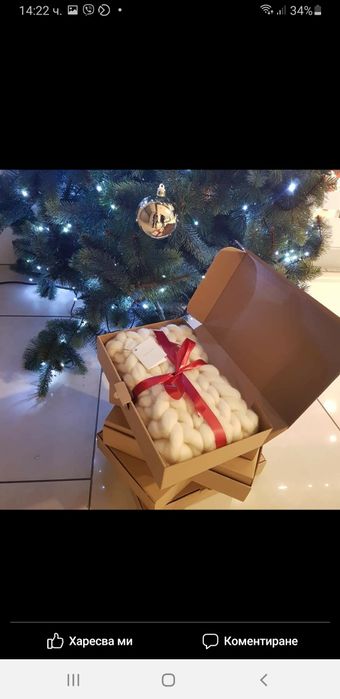 Шапка и шал от 100% мериносова вълна