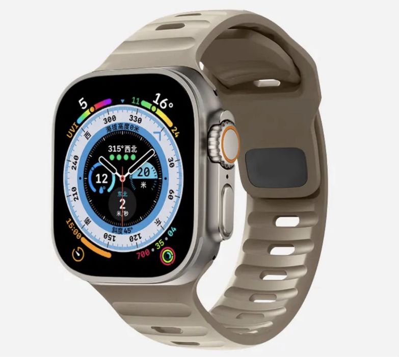 Curea SPG Ceas Apple Watch 6 7 SE 8 9 10ULTRA Folie Silicon Sticla Hus