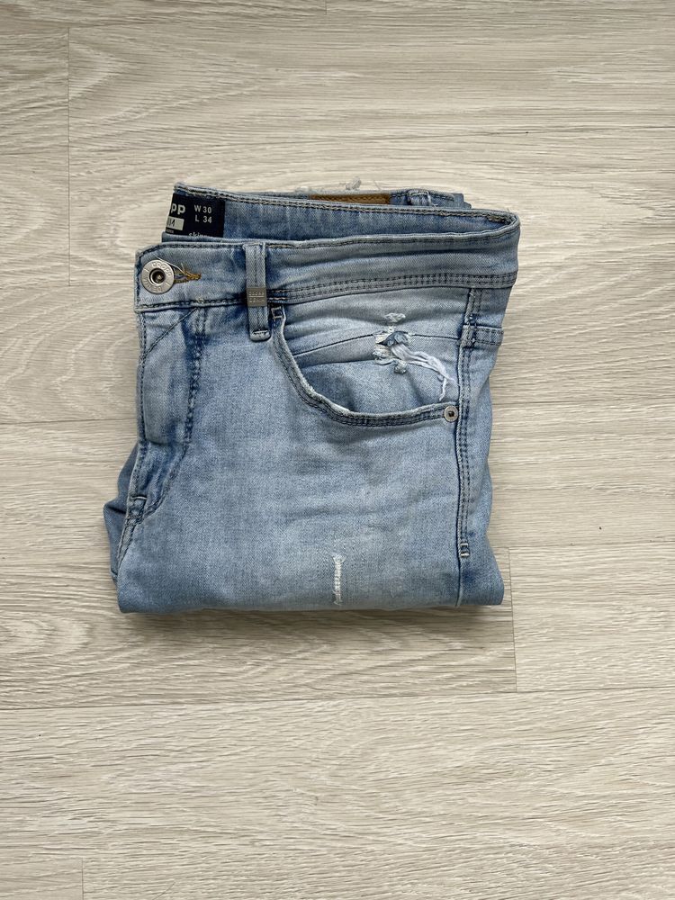 Blugi/Jeans Cropp Blue/Albastru | W 30 L 34 | Skinny Fit |