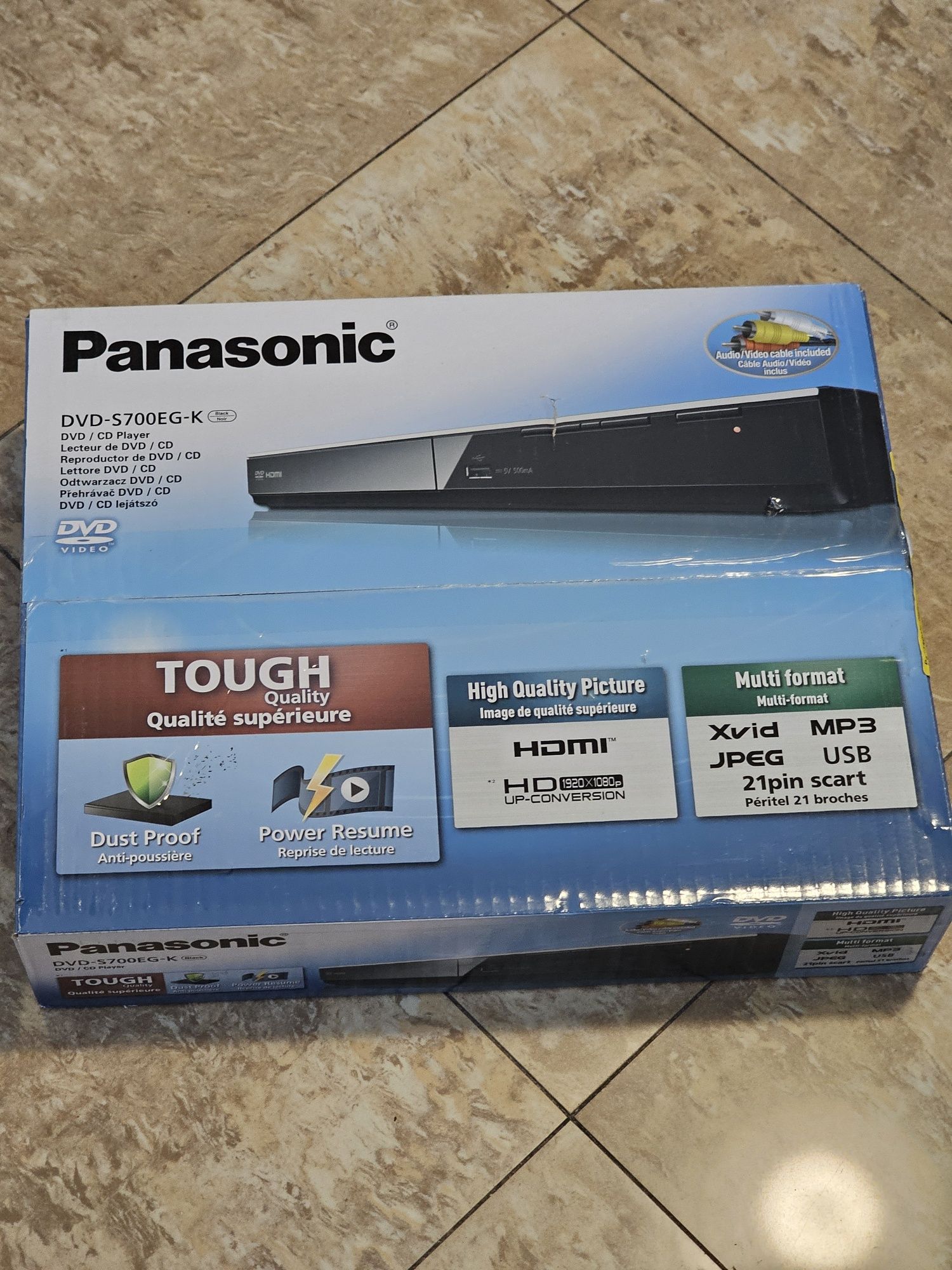 DVD Player Panasonic DVD-S700EP-K, Full HD, Negru