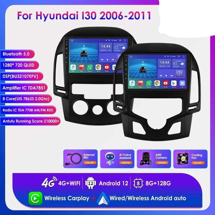 Navigatie Android Hyundai I30 Waze YouTube GPS