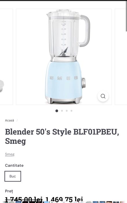 Blender SMEG nou blue