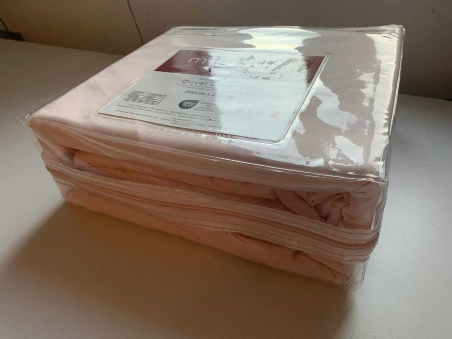 Set de pat dublu Mellanni cu husă pilotă 260x220cm cu 2 fețe de pernă