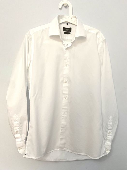 Продам белую рубашку Kanzler slim fit, 39 ворот