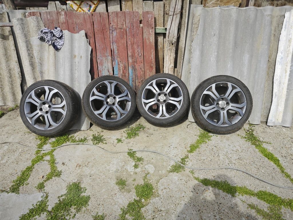 Jante auto 17" 4x100+ cauciucuri noi de vara 205/45zr 17