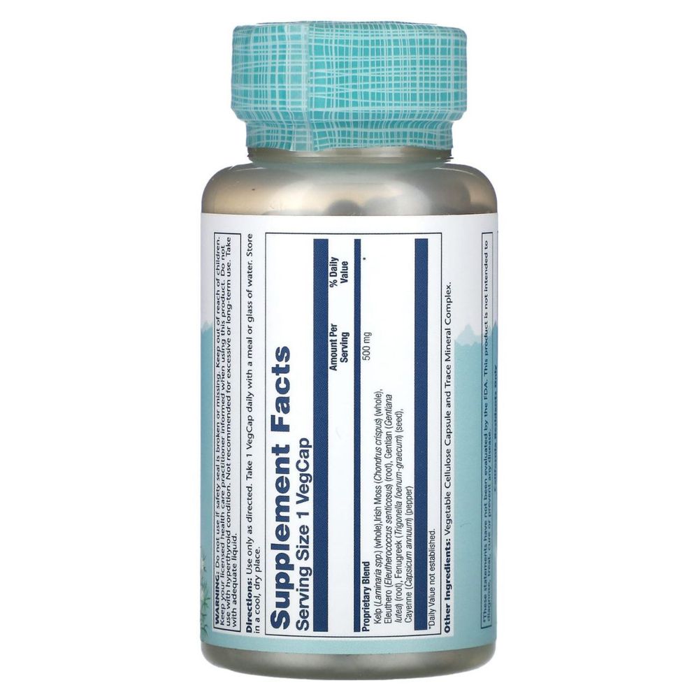 Комплекс для щитовидной 100 капсул Solaray, Thyroid Blend SP-26
