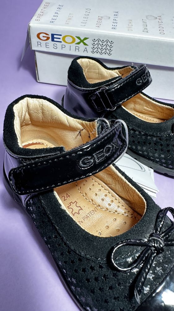 Pantofiori din piele naturală • GEOX • Nr. 24 / 15 cm