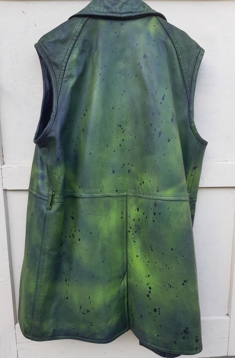 Vesta lunga, piele custom handmade