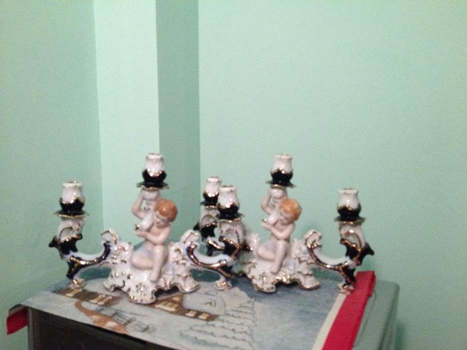 Bibelou porțelan sfeşnice