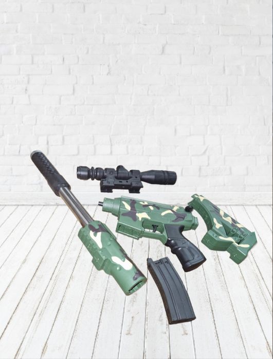 Pușcă Sniper de Jucărie – Camuflaj Militar, Modulară + Accesorii Inclu