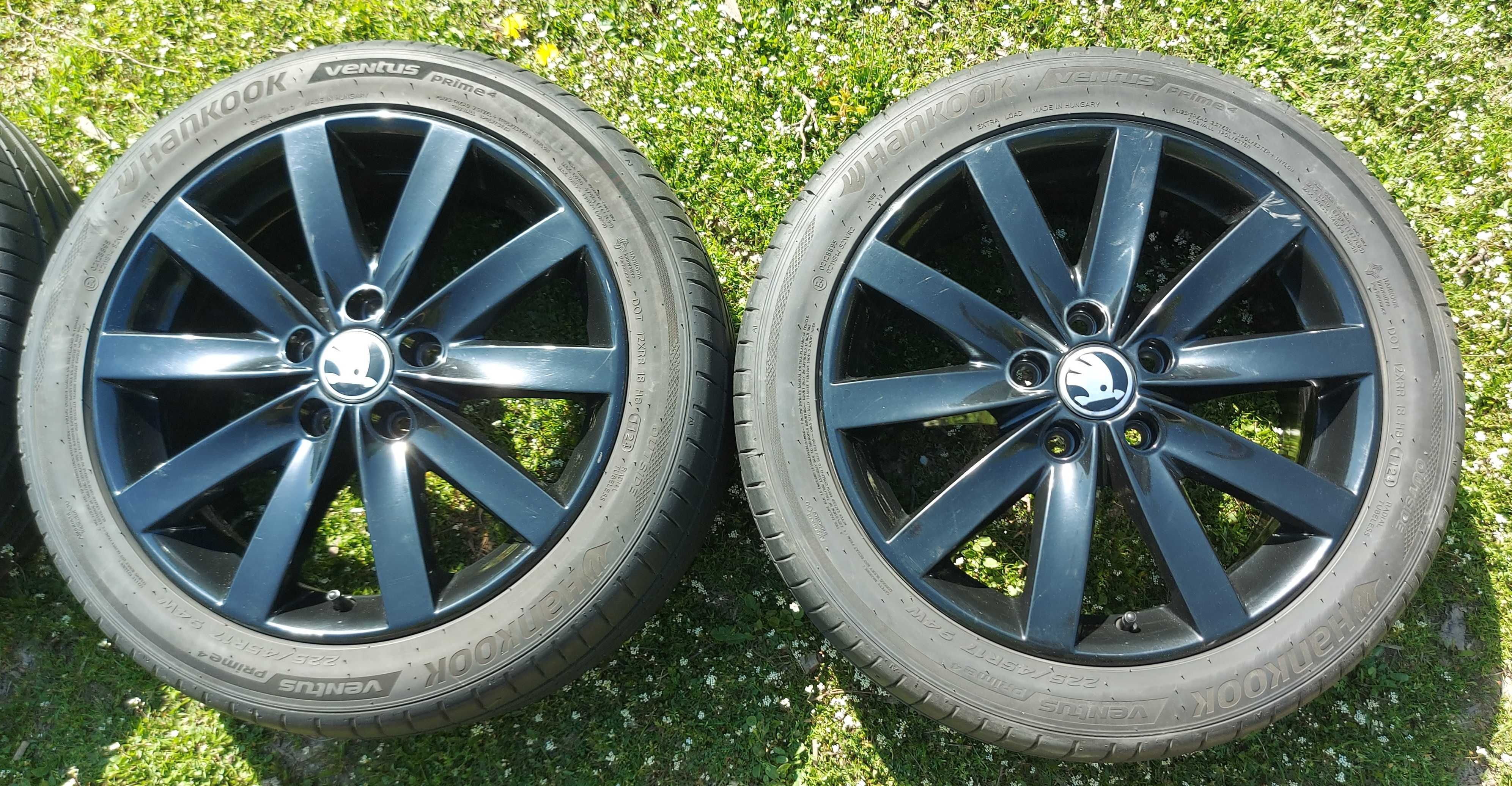 Jante aliaj 17" VW, Skoda, Audi, Seat, cu anvelope de vara Hankook