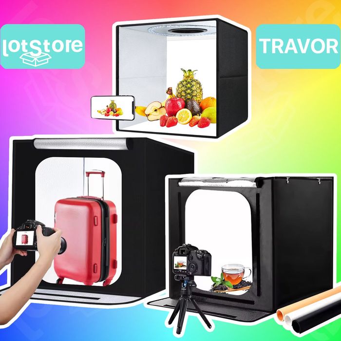 Скидки 30% Фотобоксы лайтбокс с подсветкой LED для предметной съемки