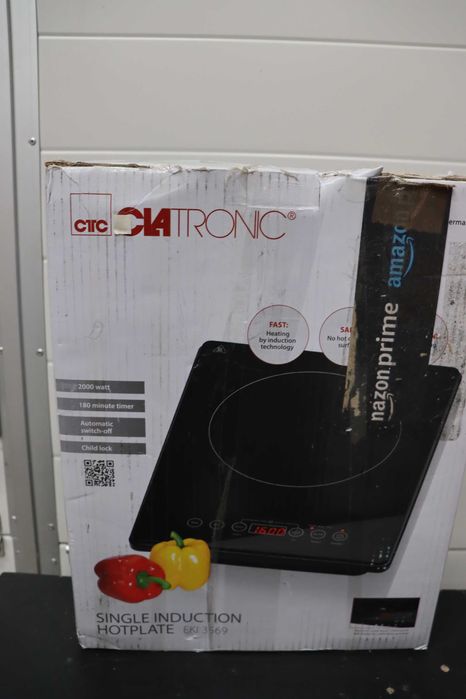 Индукционен котлон Clatronic 3569, Керамика,2000W,LED дисплей, 10 нивa