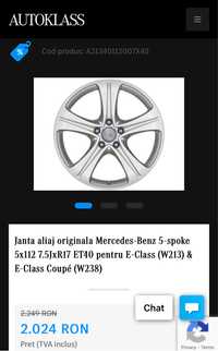 Jante Mercedes E Class, R17 cu anvelope 225 55 17