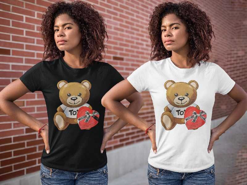 Тениска Moschino Bear принт Различни модели