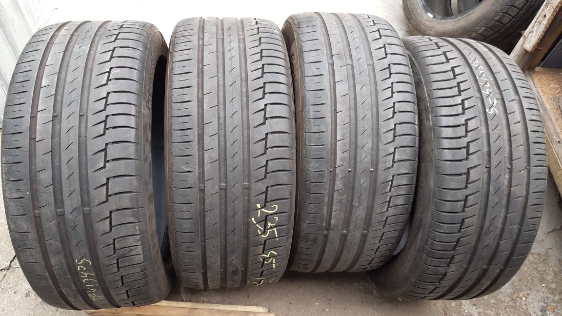 4 anvelope 235/45r17 vară marca Continental 2018, preț 1090 lei setul