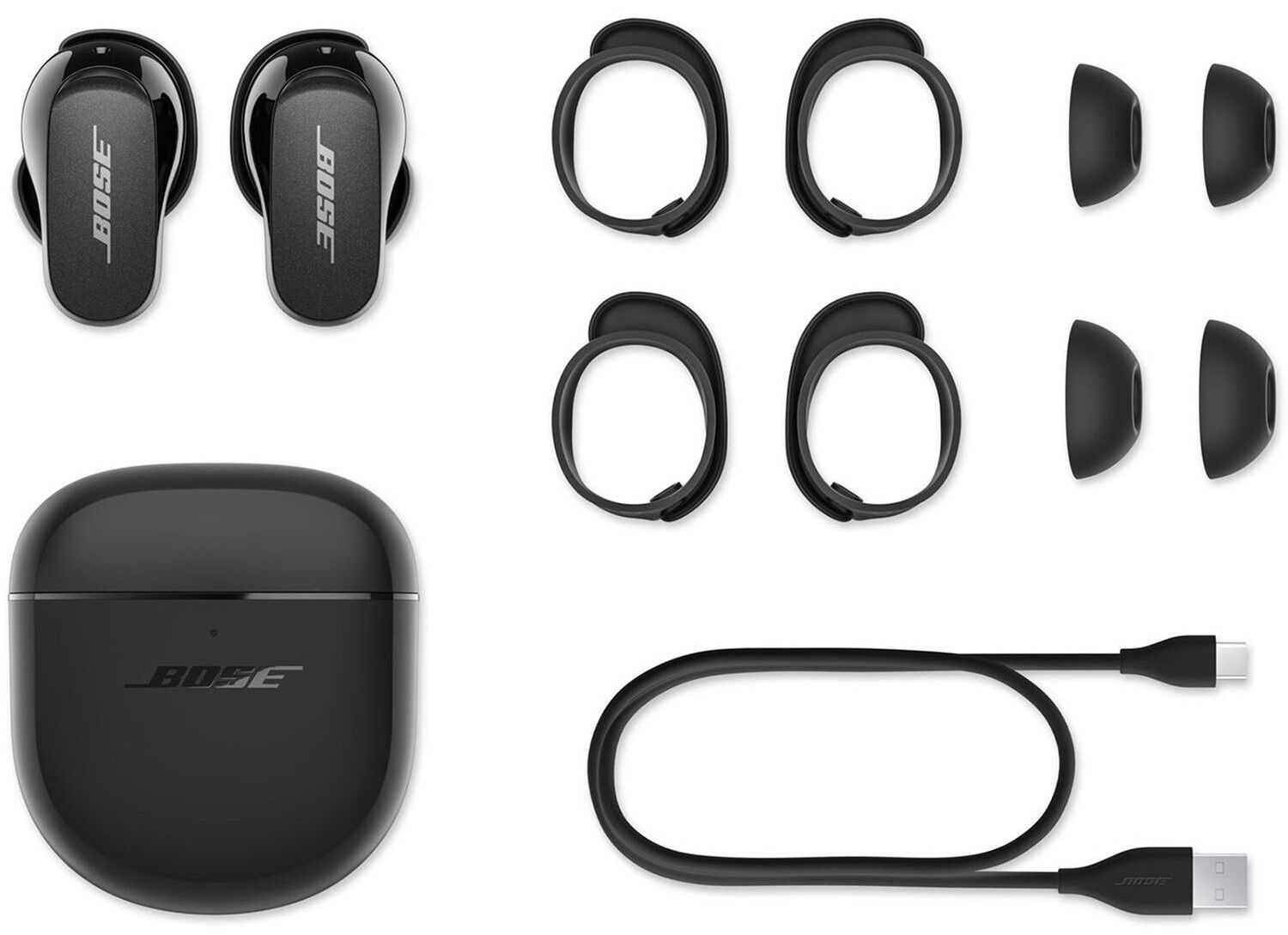 Безжични слушалки Bose - QC Earbuds II, TWS, ANC, Triple Black