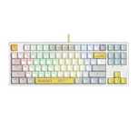 Игровая проводная клавиатура  Bloody S87 (ENERGY WHITE) RED SWITCH