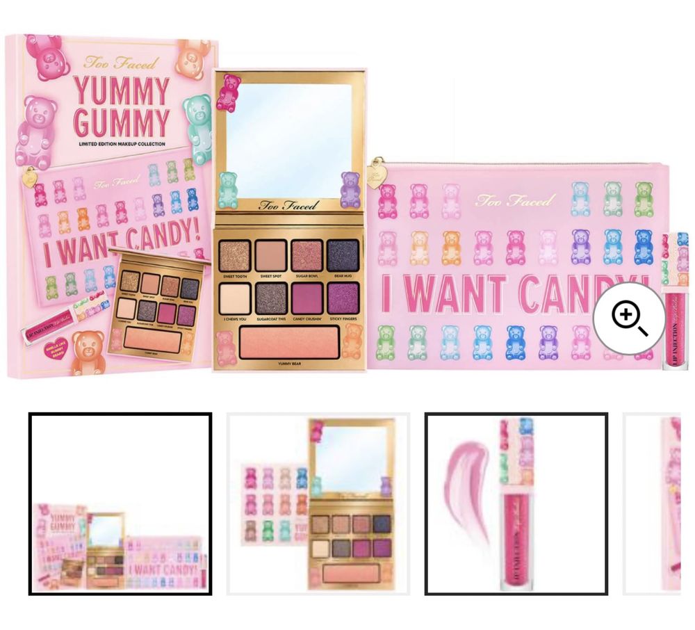 too faced сет палитра несесер червило нова limited edition