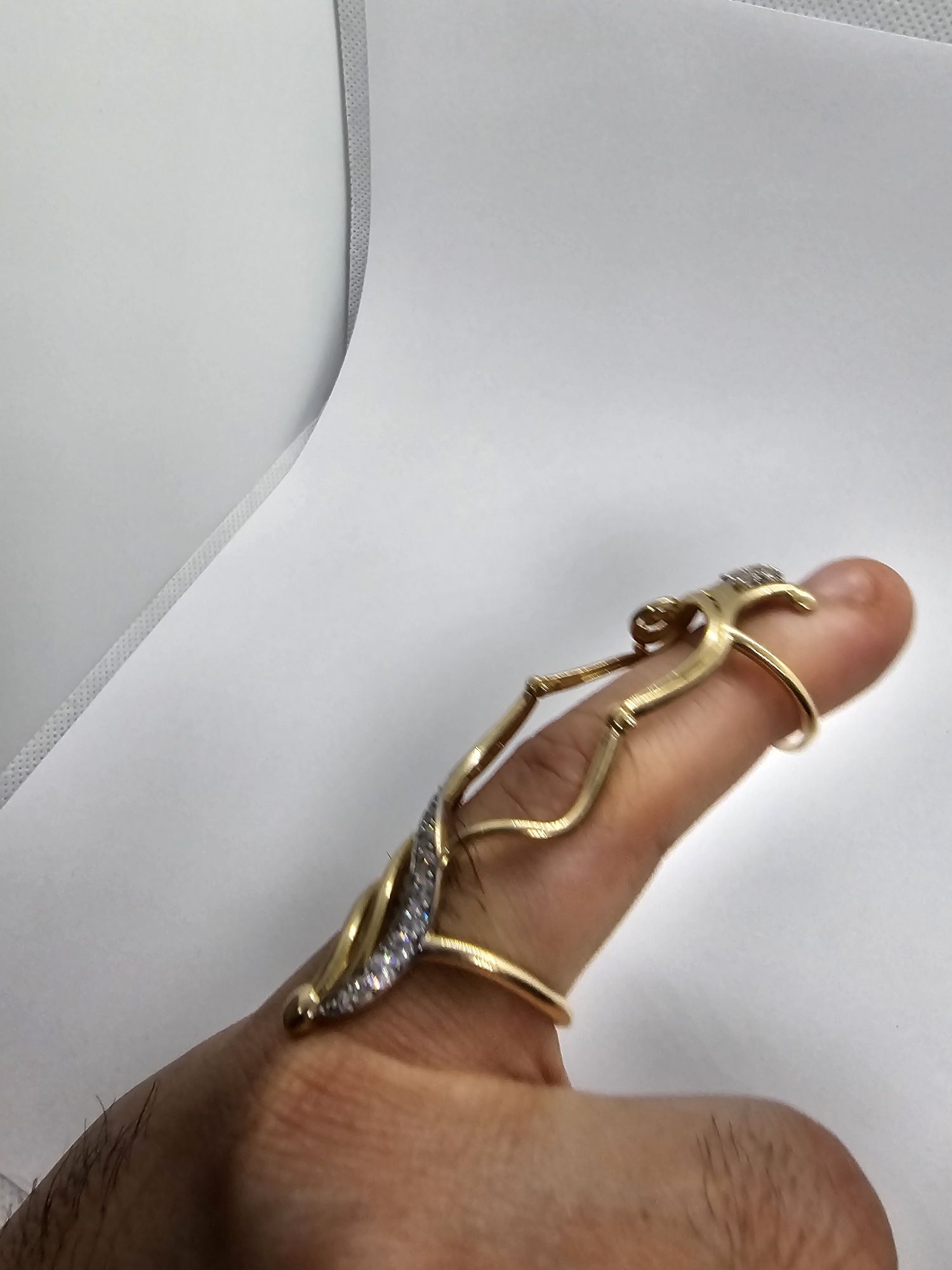 Vand inel din aur 14 k model deosebit