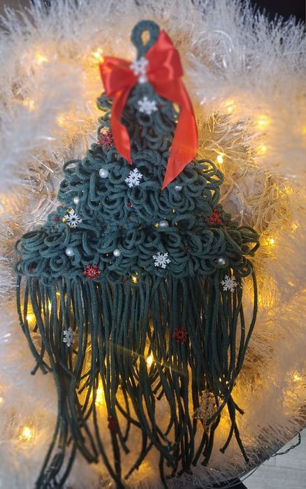 Новогодняя подвеска на дверь