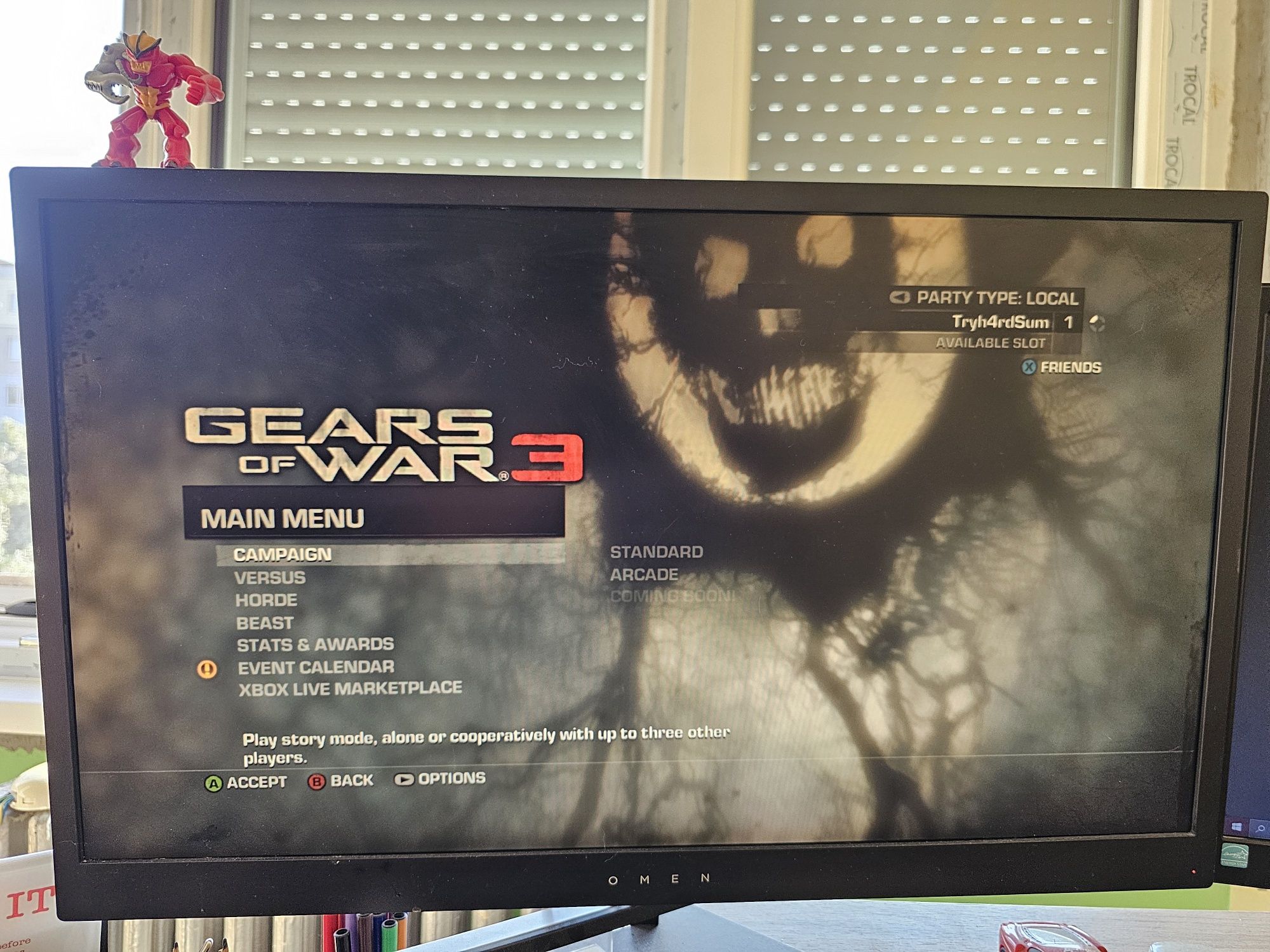 Gears of War 3 за Xbox 360–Отлично състояние, оригинална кутия и диск
