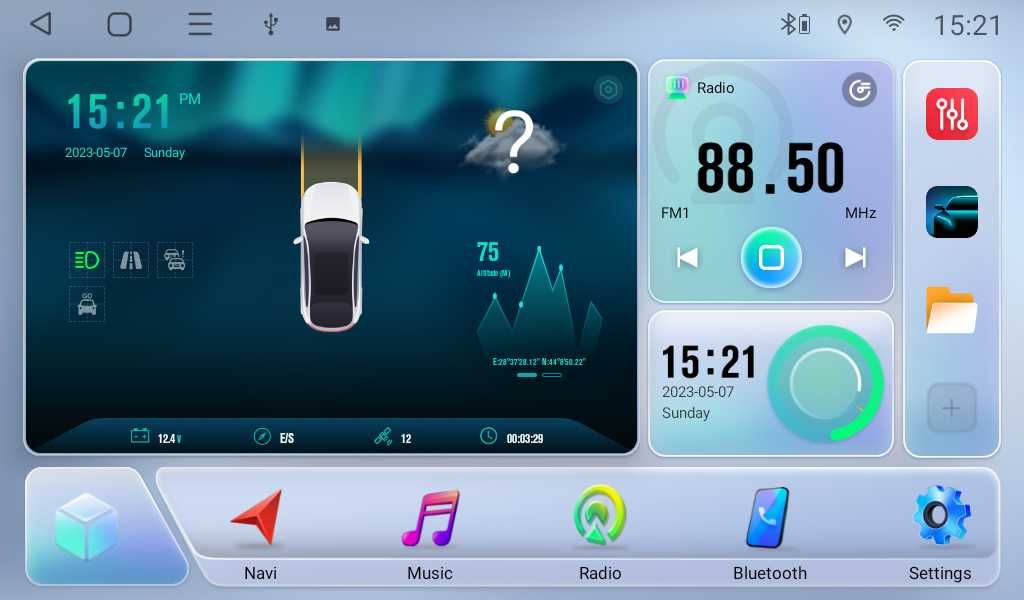 Navigație 7inch Universala 4G+32G, 8Core, CarPlay, Modul Sim