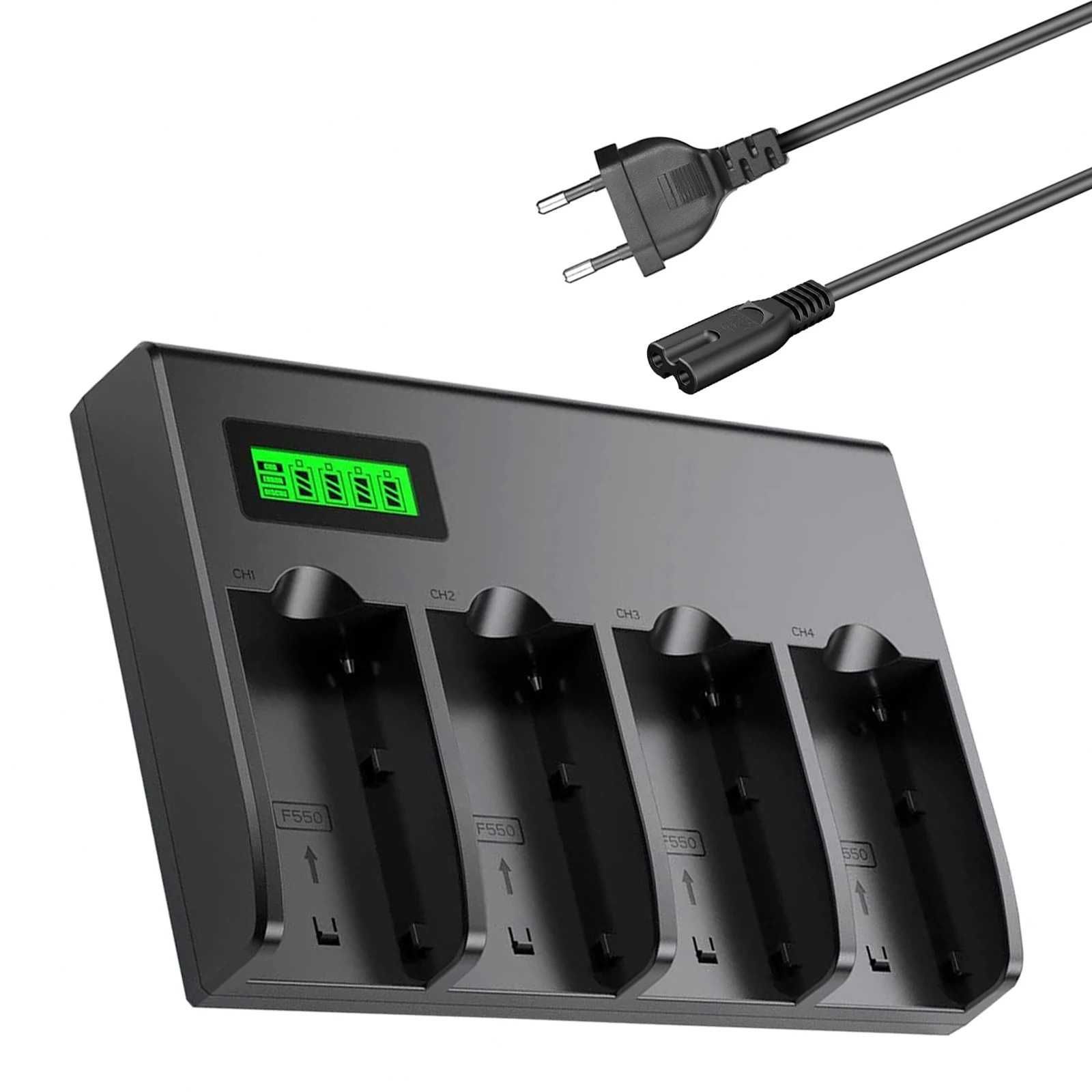 Incarcator 4 sloturi FAST Charge NP-F + 4 acumulatori NP-F960 NP-F970