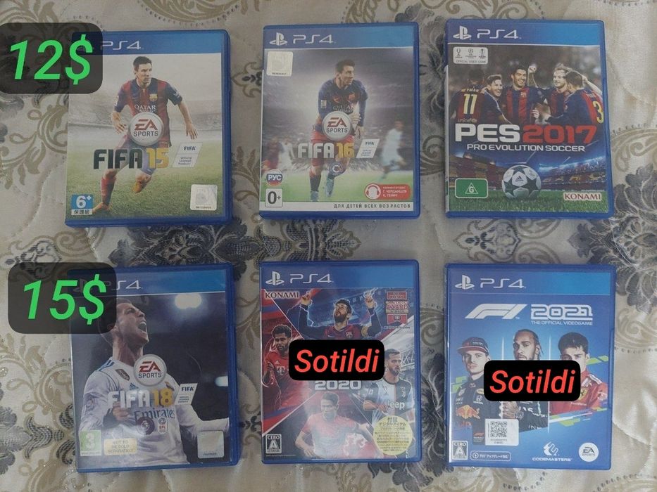 Playstation 4 uchun top o'yin disklari