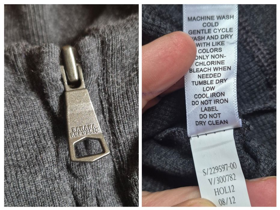 Bluză Banana Republic Premium, half-zip cu guler înalt - Bărbații - L