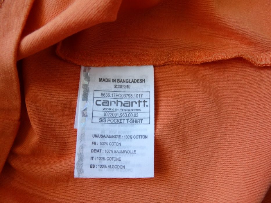 Кархарт Carhartt мъжка оранжева тениска размер S